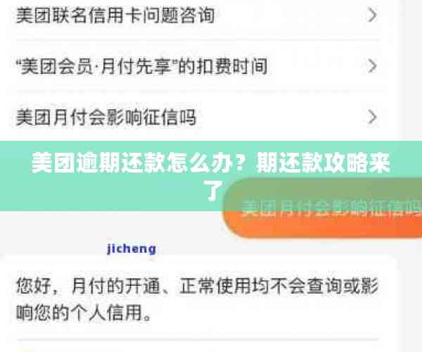 美团期还款后再次逾期处理方式