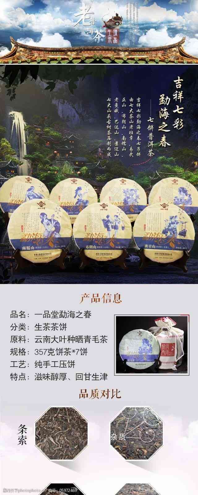 普洱茶详情页：丰富信息 精美照片，打造完美主页！