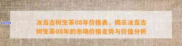 2008年冰岛普洱茶价格表：全面解析当年普洱茶市场及价格走势