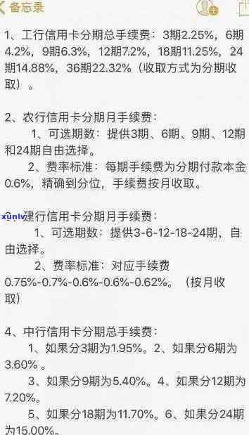 各银行信用卡逾期还款