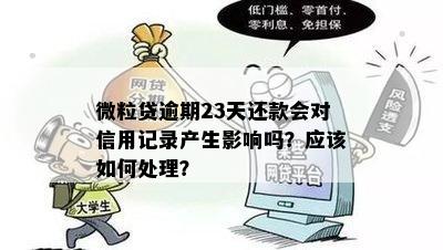 微粒贷逾期还款记录对信用评级的影响及解决方法