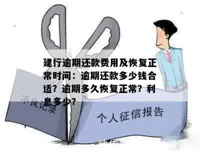 建行逾期一次：如何解决逾期问题，恢复正常信用？