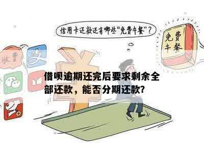 借呗到期未全额还款，是否可以提前还款或分期还款？