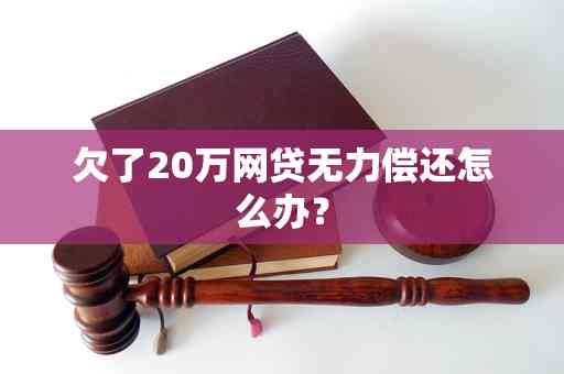 面对20万网贷无力偿还的困境，你应当如何应对？这里有全面的解决方案！