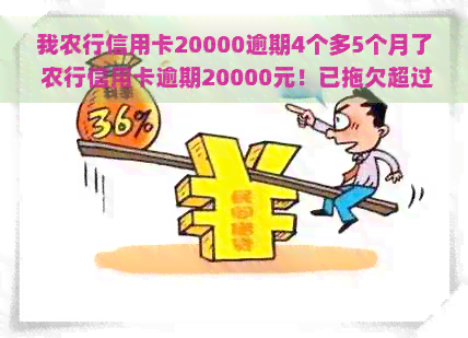 我农行信用卡20000逾期4个多5个月了会怎么样？