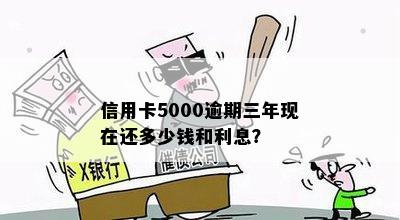 信用卡欠5000逾期三年了要还多少