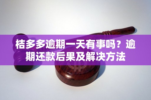 桔多多逾期还款：可能的后果和解决办法