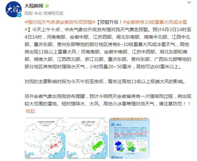 安徽有冰雹吗现在，今天，最新消息，可能要来了