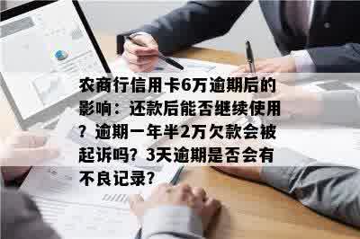 农商行信用卡6万逾期-农商信用卡2万逾期一年半