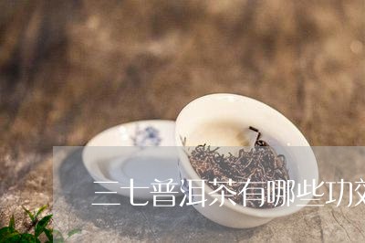 三七普洱茶什么味道好