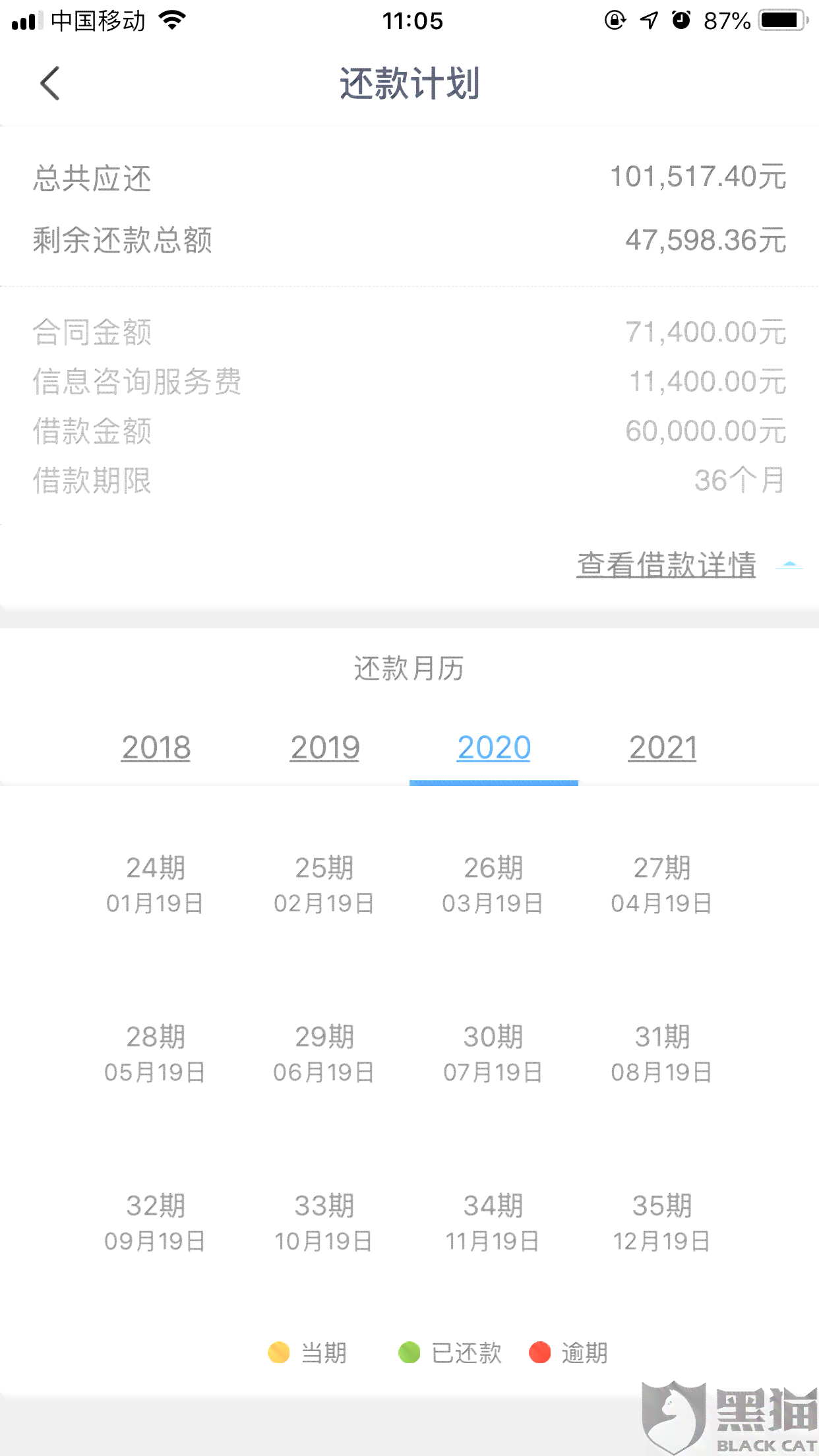 借款3000元，36期轻松还款计划