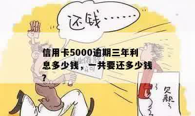 信用卡5000逾期3年一共还多少