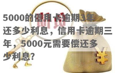 信用卡5000逾期3年一共还多少