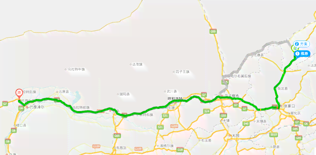 杭锦旗离鄂托克旗的距离是多少公里？