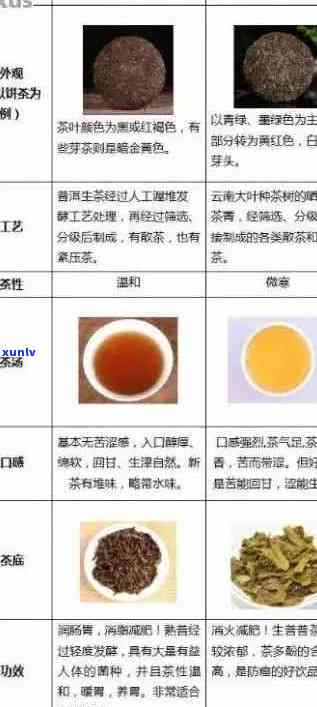 普洱茶原料等级及成分鉴别方法