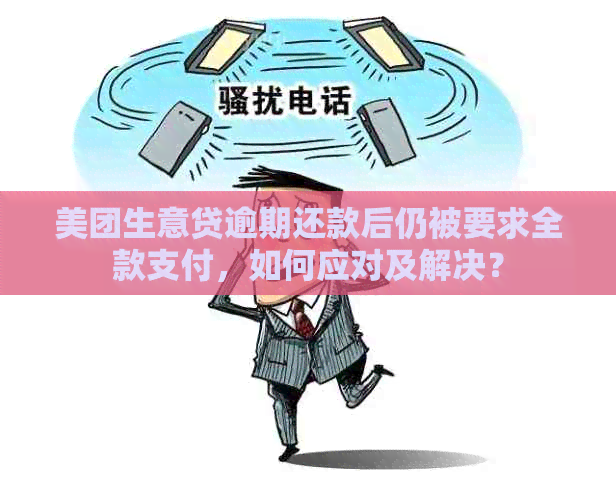 美团生活费逾期还款后，仍被要求全额还款的处理方法