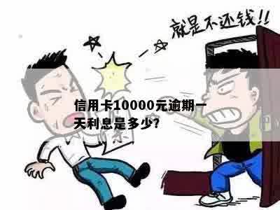 信用卡逾期还款费用：10000元一天的利息是多少？