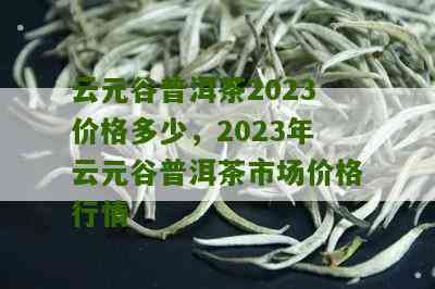 云元谷有机普洱茶2023年357克饼价格：___。