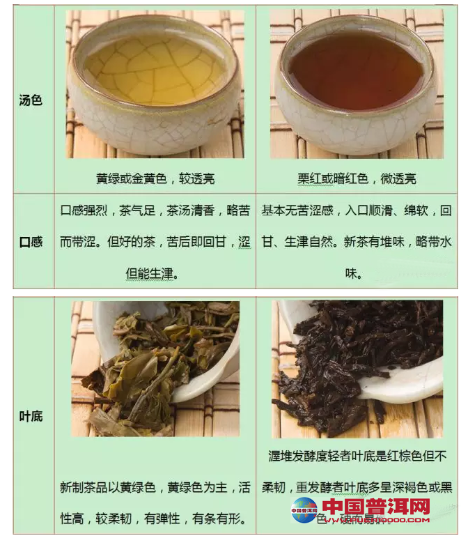 如何区分普洱茶生熟及优劣等级