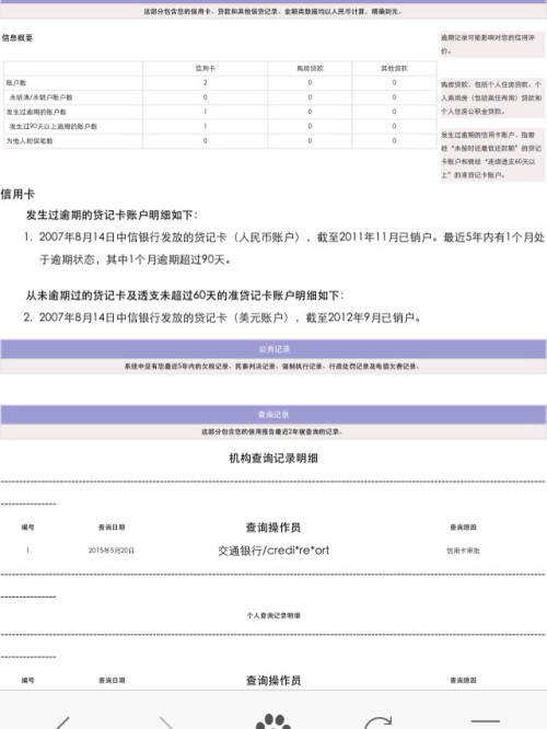 5年内12次信用卡逾期