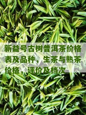 新益号古树普洱茶生茶价格表