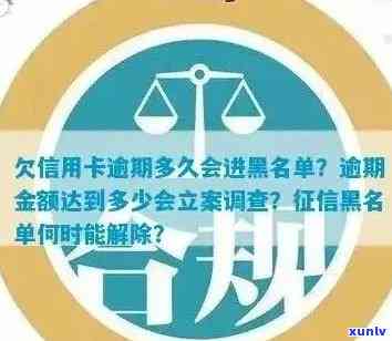 欠信用卡逾期多久后会黑名单：解冻、起诉与失信名单全解析