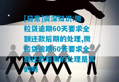 微粒贷逾期60天全额还款后期处理：62天一次性还清，70天一次还清。