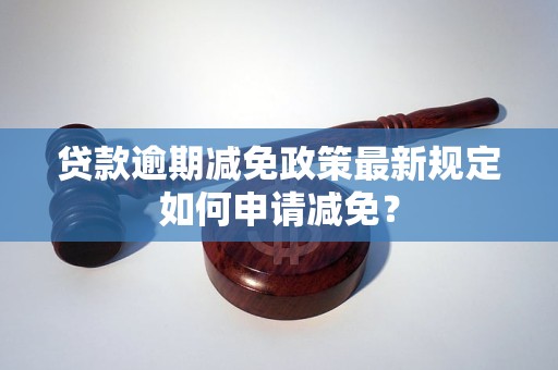 最近出台了针对贷款逾期的减免政策吗？