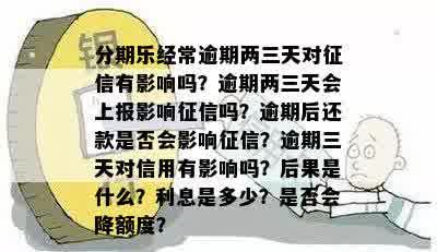 乐分期逾期还款影响：1天上是否合理？