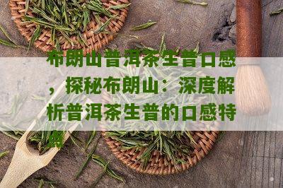 全面解析：布朗山普洱茶生普口感，让你深入了解普洱茶的魅力所在