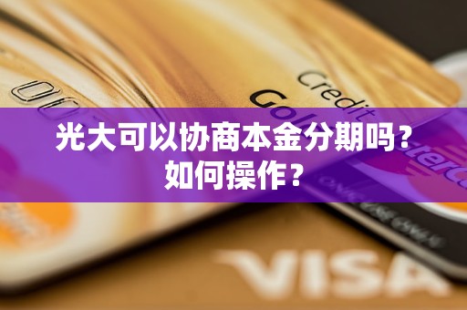 光大可以协商还款60期吗？包括本金和分期，以及5年分期方式。