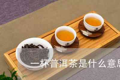 给我来一杯普洱茶什么意思