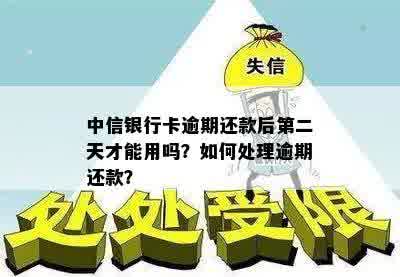 中信银行卡逾期还款后，第二天能否正常使用？了解逾期还款的影响和解决办法