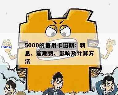 信用卡5000逾期一个月多少钱