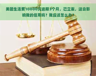 美团生活费逾期10000元，3个月后发短信称已立案，我该怎么办？