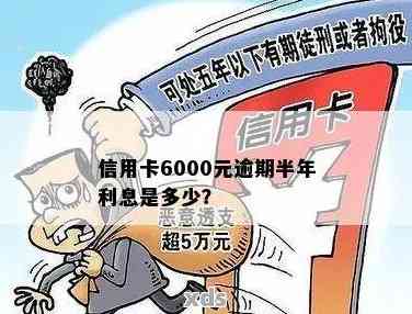 信用卡6000逾期5年利息多少：逾期6000元，五年后需还多少利息？