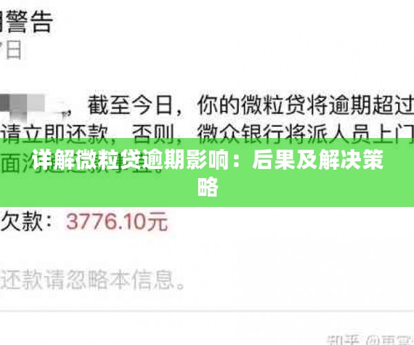 微粒贷逾期解释：原因、影响及如何解决逾期问题