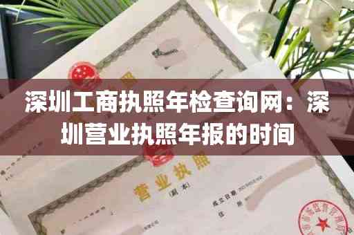 深圳企业执照年报办理时间及相关流程全面解析