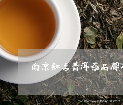 南京普洱茶十大名牌排名榜