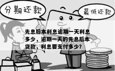 逾期一天的先息后本贷款会有什么影响？真信解答全解析