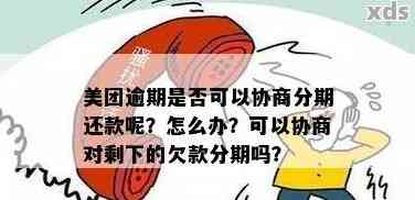 美团外卖逾期半年未还款，如何与平台协商达成分期偿还方案？