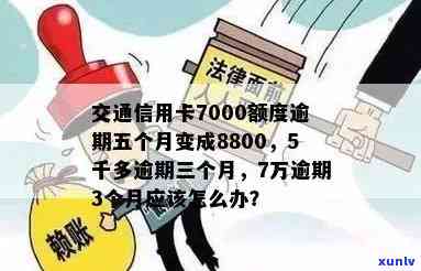 交通信用卡逾期五个月信用额度从7000降至8800,如何解决？