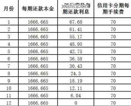 两万块钱分期还款方式