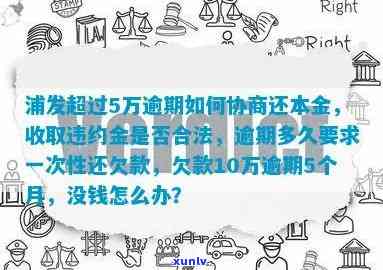 浦发银行逾期一年未还款1万多，如何协商解决还款问题？