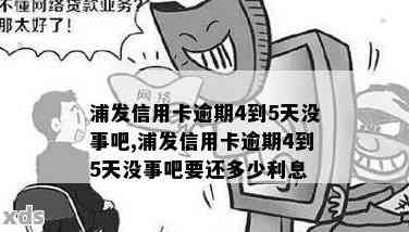 浦发信用卡逾期4天了怎么办