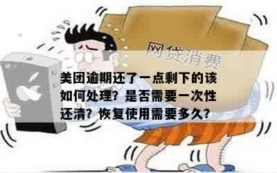 美团逾期后还清，是否必须一次性还清？如何处理？