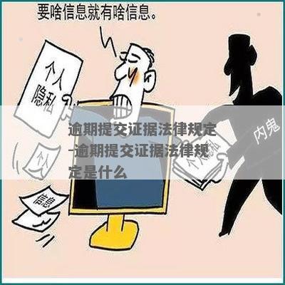 逾期提交证据的法律责任：罚款制度及相关法律条款解析