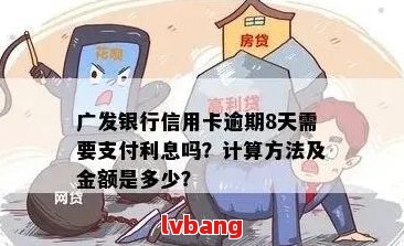 广发银行信用卡逾期一天，5万元的利息和滞纳金计算方式