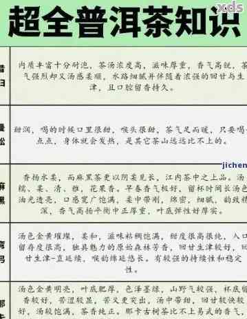 普洱茶口感专业术语：特点、分类与表达方式