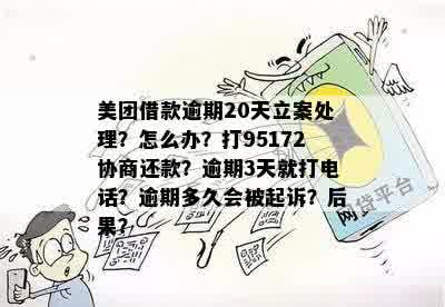 美团借款欠款逾期20天立案处理，如何应对？